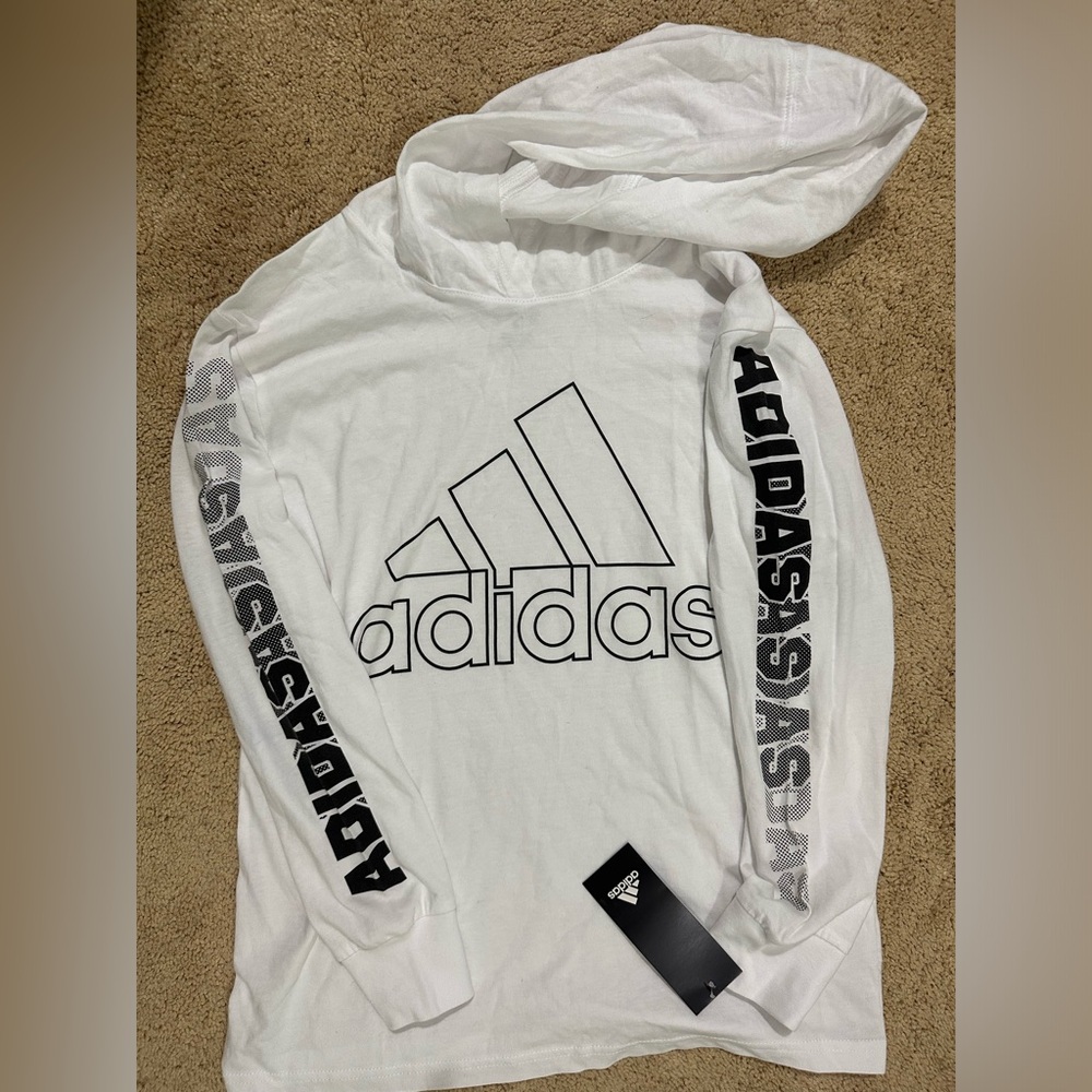 NWT Adidas Long Sleeve T-shirt with Hoodie